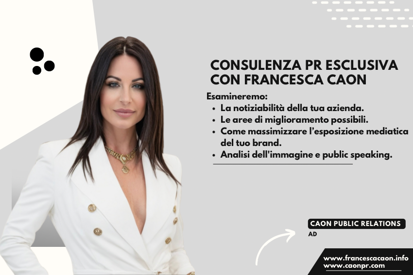 Consulenza esclusiva di PR con Francesca Caon – Tempo limitato! 